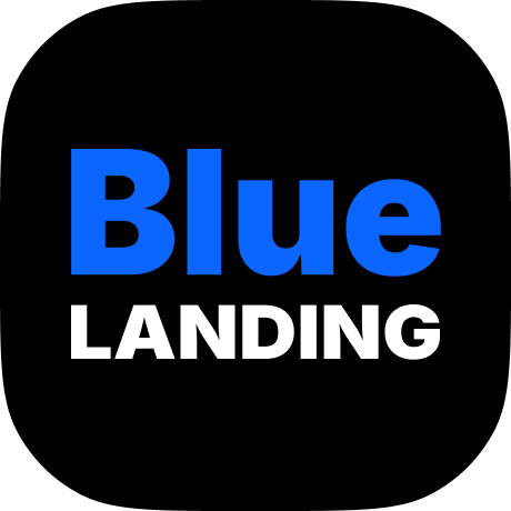 Blue Landing Icon